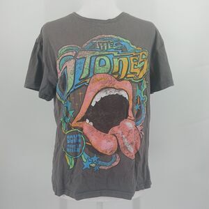 Womens size medium the rolling stones graphic tee grey multicolor hippie rock